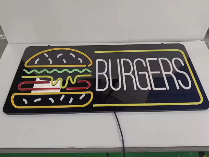 Neon Burger Sign